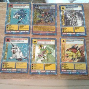 Set Of 6 Digimon Trading Cards